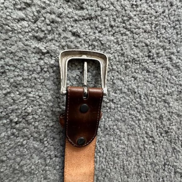 Tony Lama Vintage Belt Leather with Inlay Beaded Western Design - Size 38 - VGUC - Picture 10 of 10